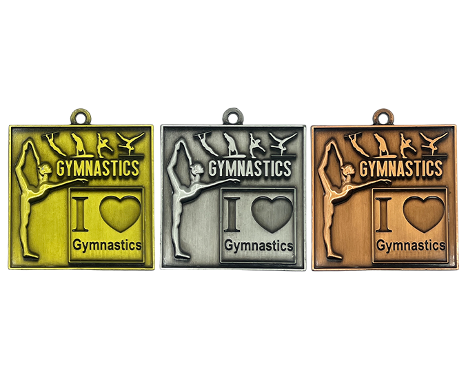 GYM92 - Engravable Metal Medals - Gymnastics Medals