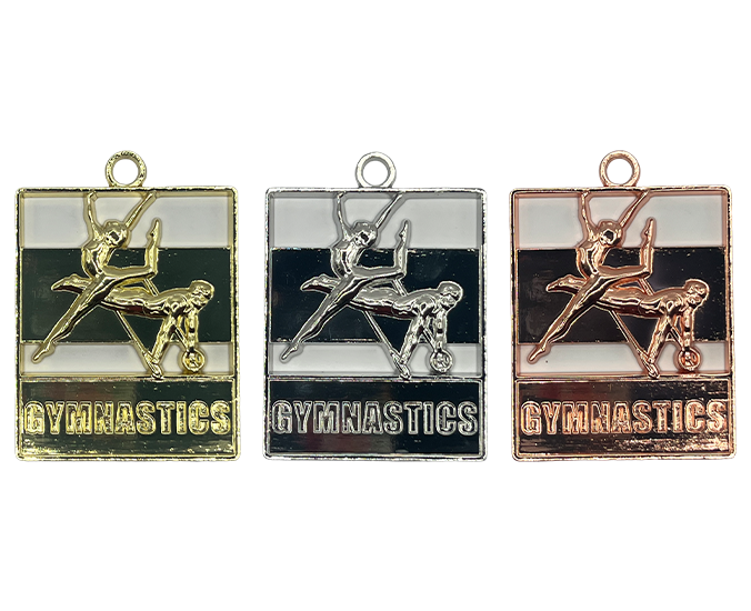 GYM93 - Engravable Metal Medals - Gymnastics Medals