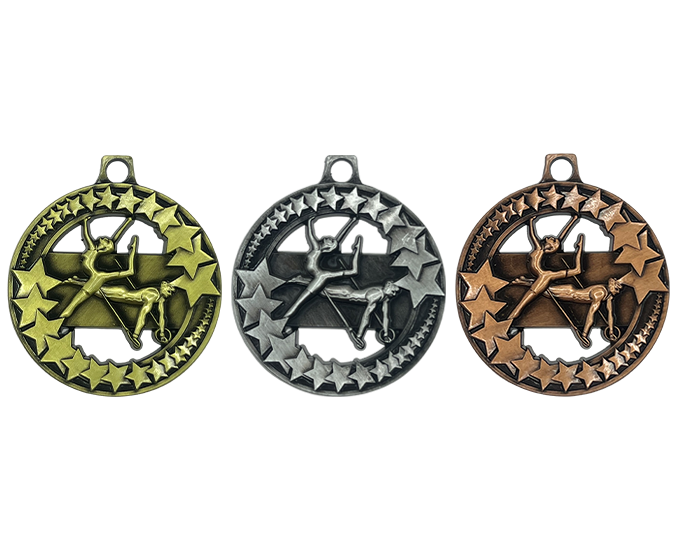 GYM95 - Engravable Metal Medals - Gymnastics Medals