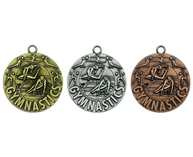 GYM96 - Engravable Metal Medals - Gymnastics Medals