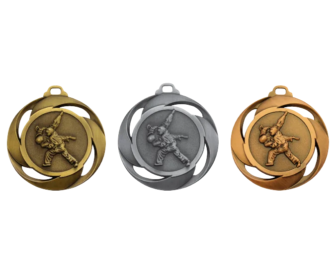 JM53 - Engravable Metal Medals - Judo Medals