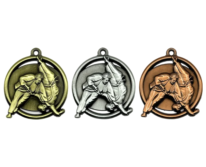 JM70 - Engravable Metal Medals - Judo Medals