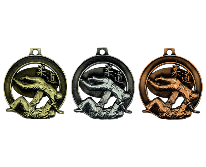 JM73 - Engravable Metal Medals - Judo Medals