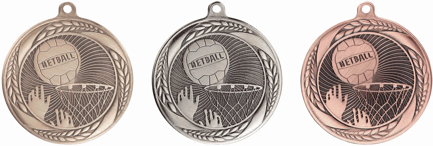 MM20443 - Engravable Medals - Netball Medals