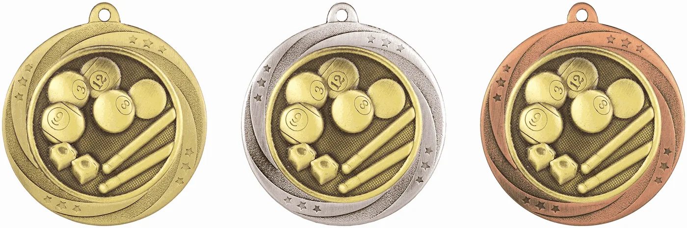 MM25073 - Engravable Medals - Pool Medals