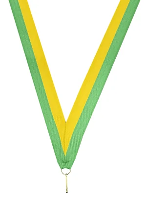Green and Yellow Striped Ribbon (PW23)