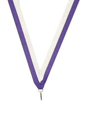 Purple and White Striped Ribbon (PW36)