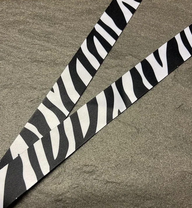 Black and white zebra print sublimation ribbon