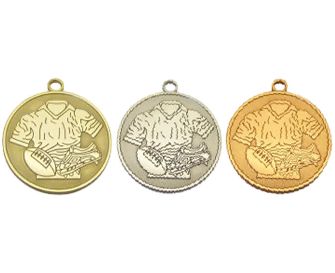 RG23 - Engravable Metal Medals - Rugby Medals