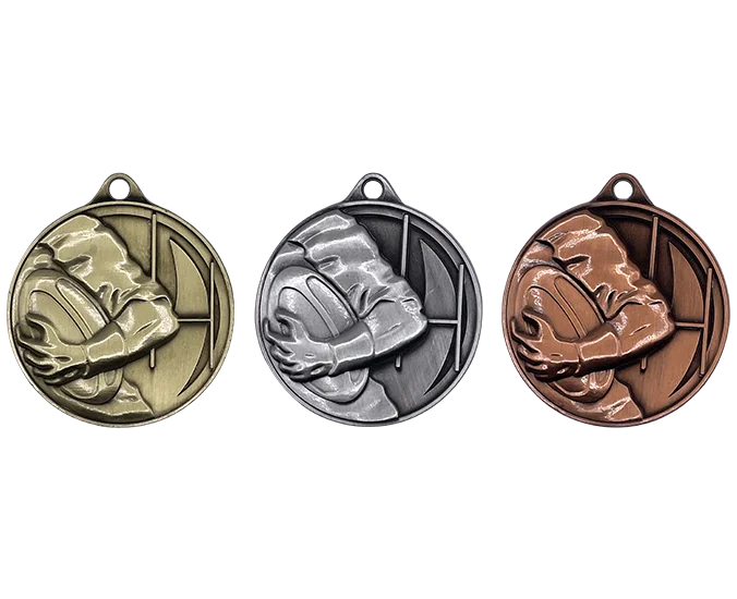RG48 - Engravable Metal Medals - Rugby Medals
