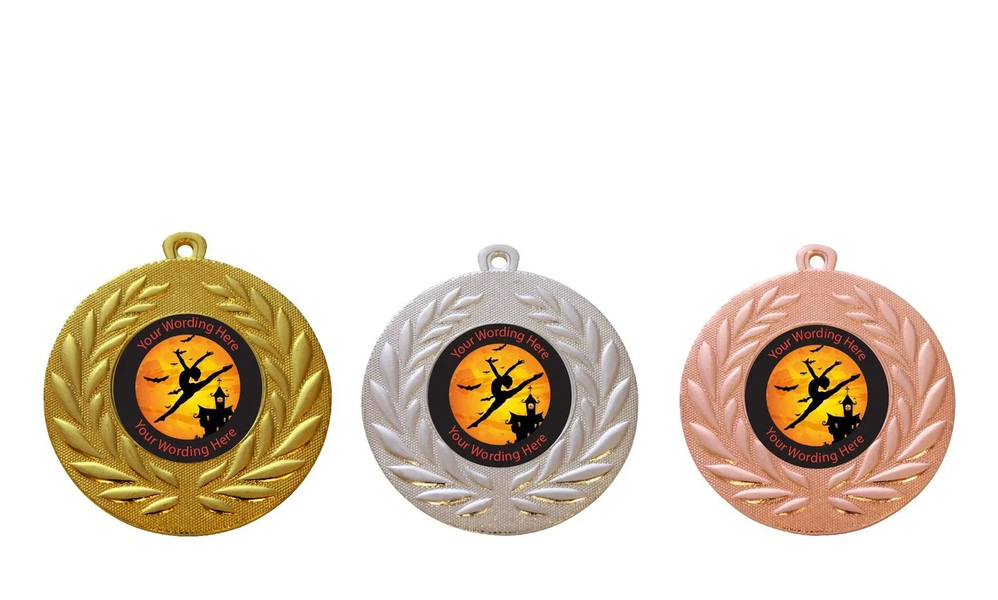 GYM H10 - Gymnastics Halloween Medals - Seasonal Gymnastics Medals