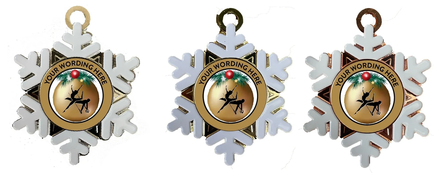 Snowflake G1 - Gymnastics Christmas Medals - Seasonal Gymnastics Medals