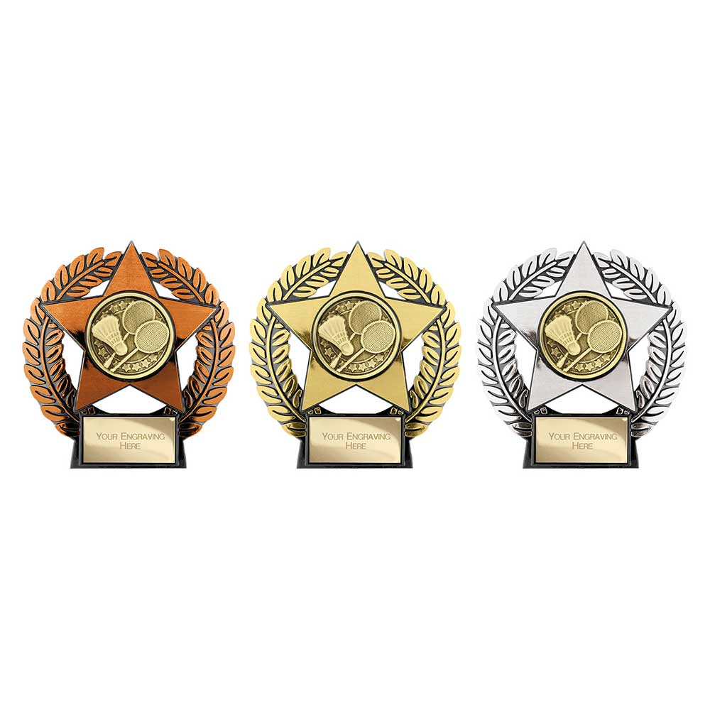 Emperor Star Badminton Plaque Bronze