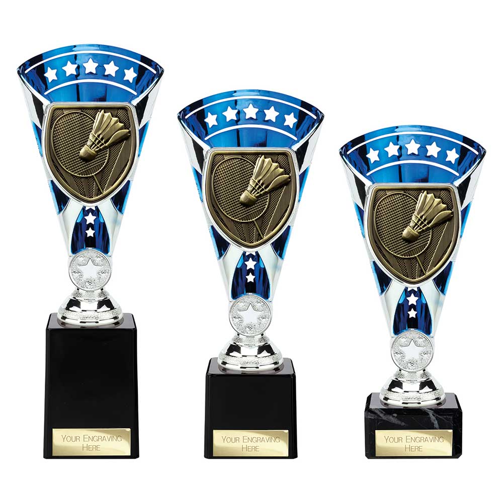 Cobra Star Cup Badminton Silver & Blue