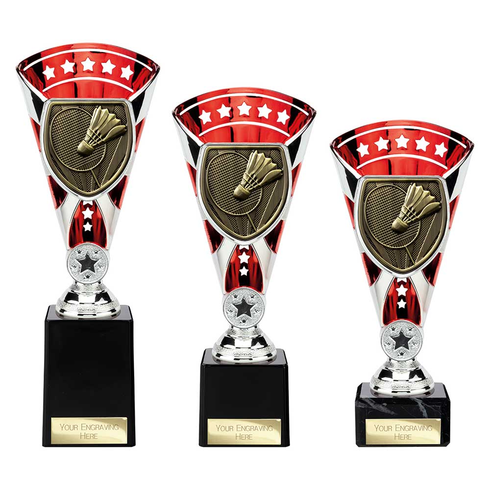 Cobra Star Cup Badminton Silver & Red
