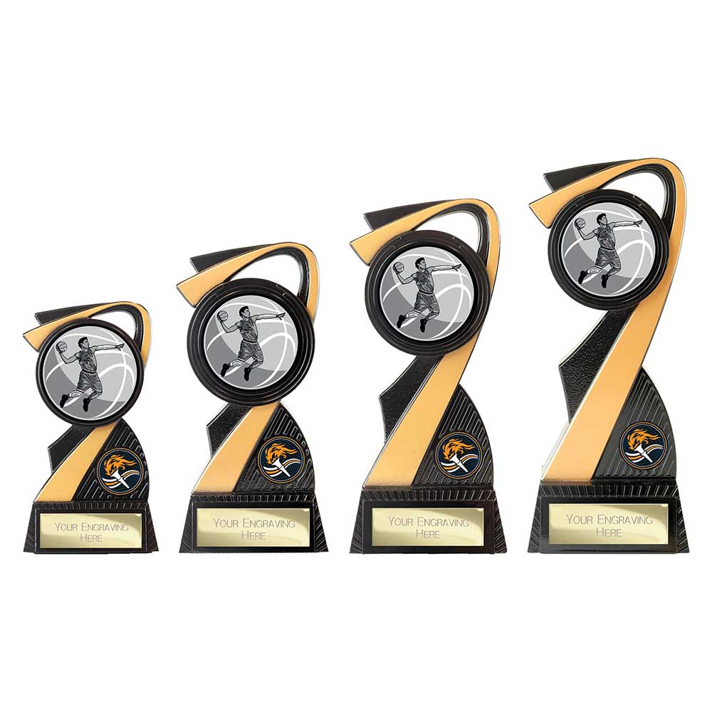 Mania Tower Basketball Award Carbon Black & Gold