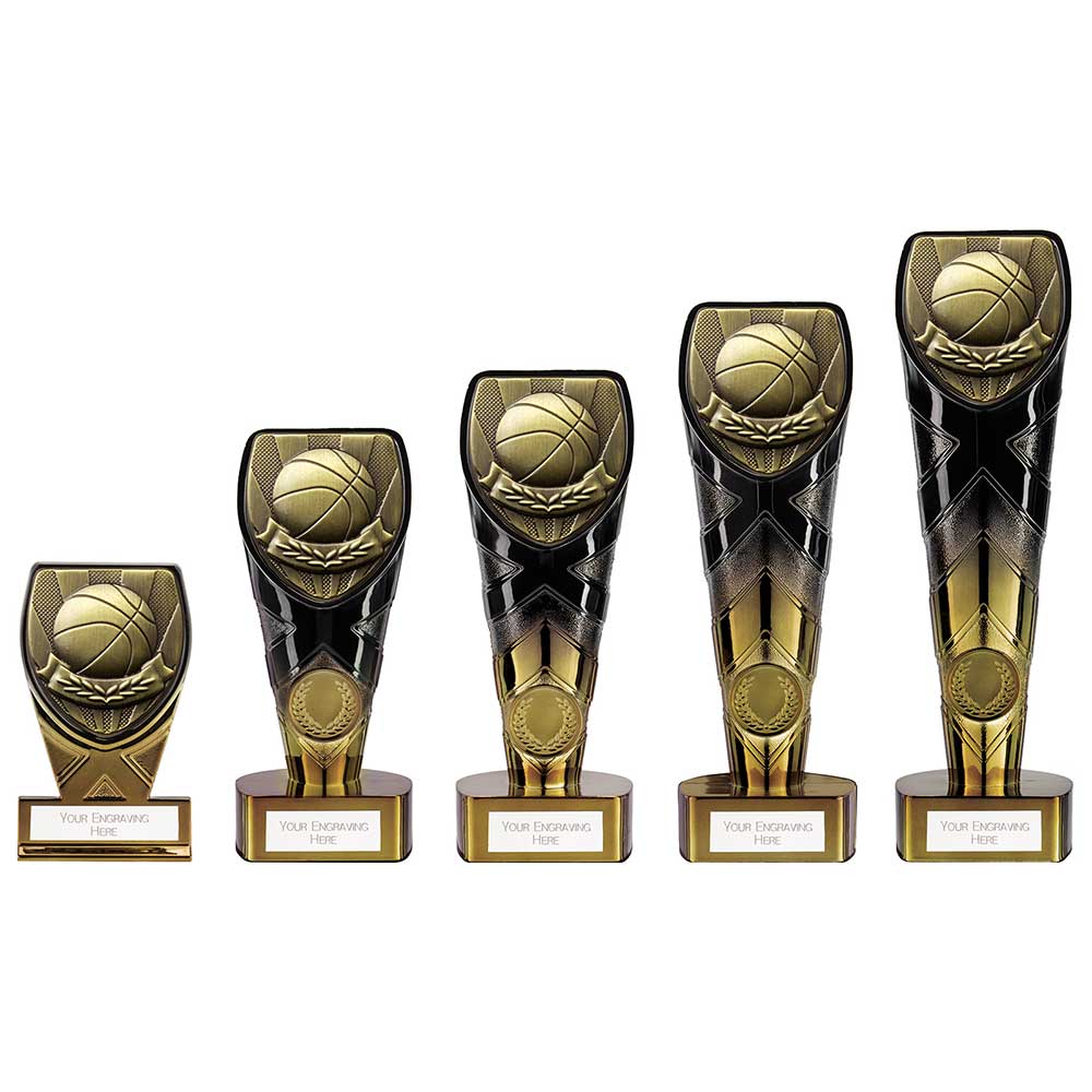 Fusion Cobra Basketball Plaque Award Black & Gold