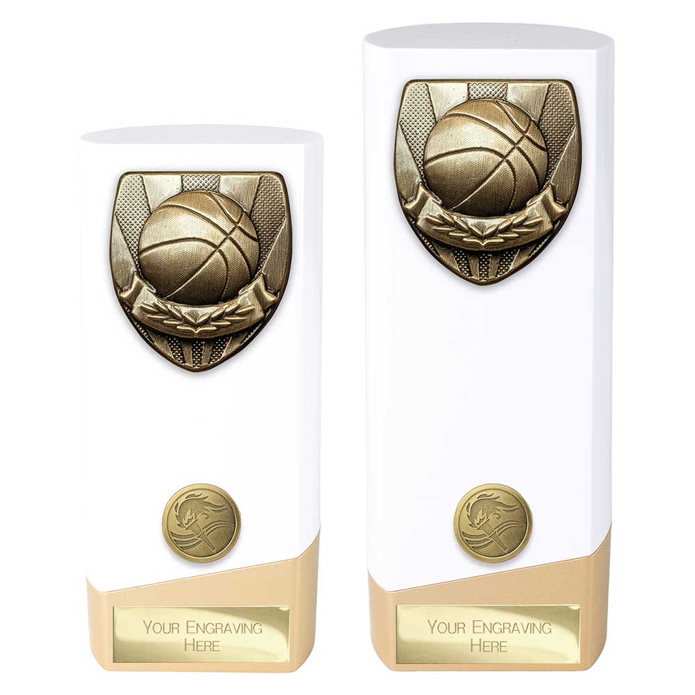 Prime Cobra Basketball Award White & Gold