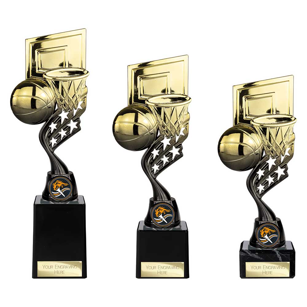 Innov8 Basketball Plastic Trophy Gold & Black