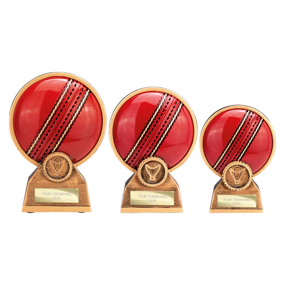 Zenith Cricket Ball Resin Award Antique Gold