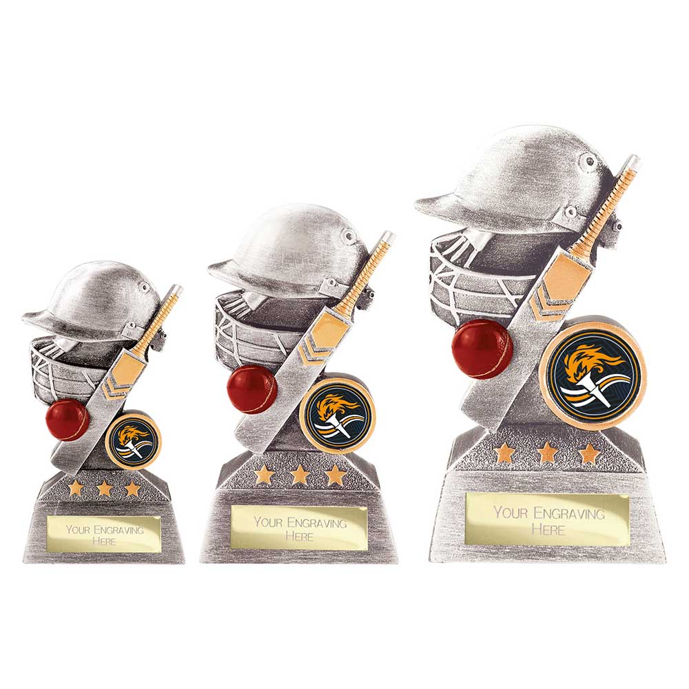 Smash Cricket Award Antique Silver & Gold