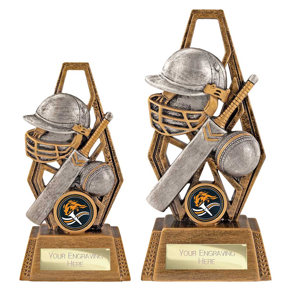 Immense Cricket Award Antique Silver & Gold