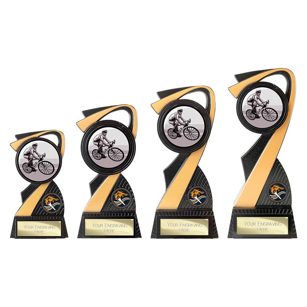 Mania Tower Cycling Award Carbon Black & Gold