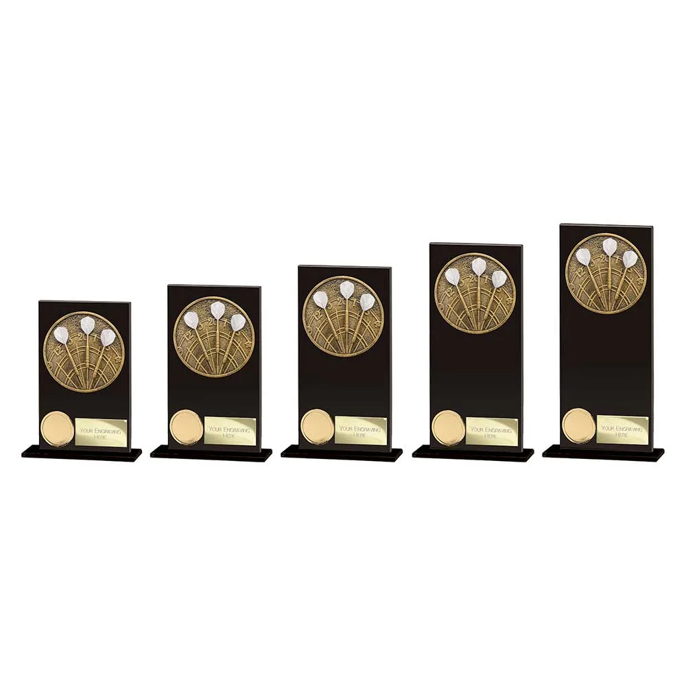 Ikon Hero Darts Glass Award Jet Black