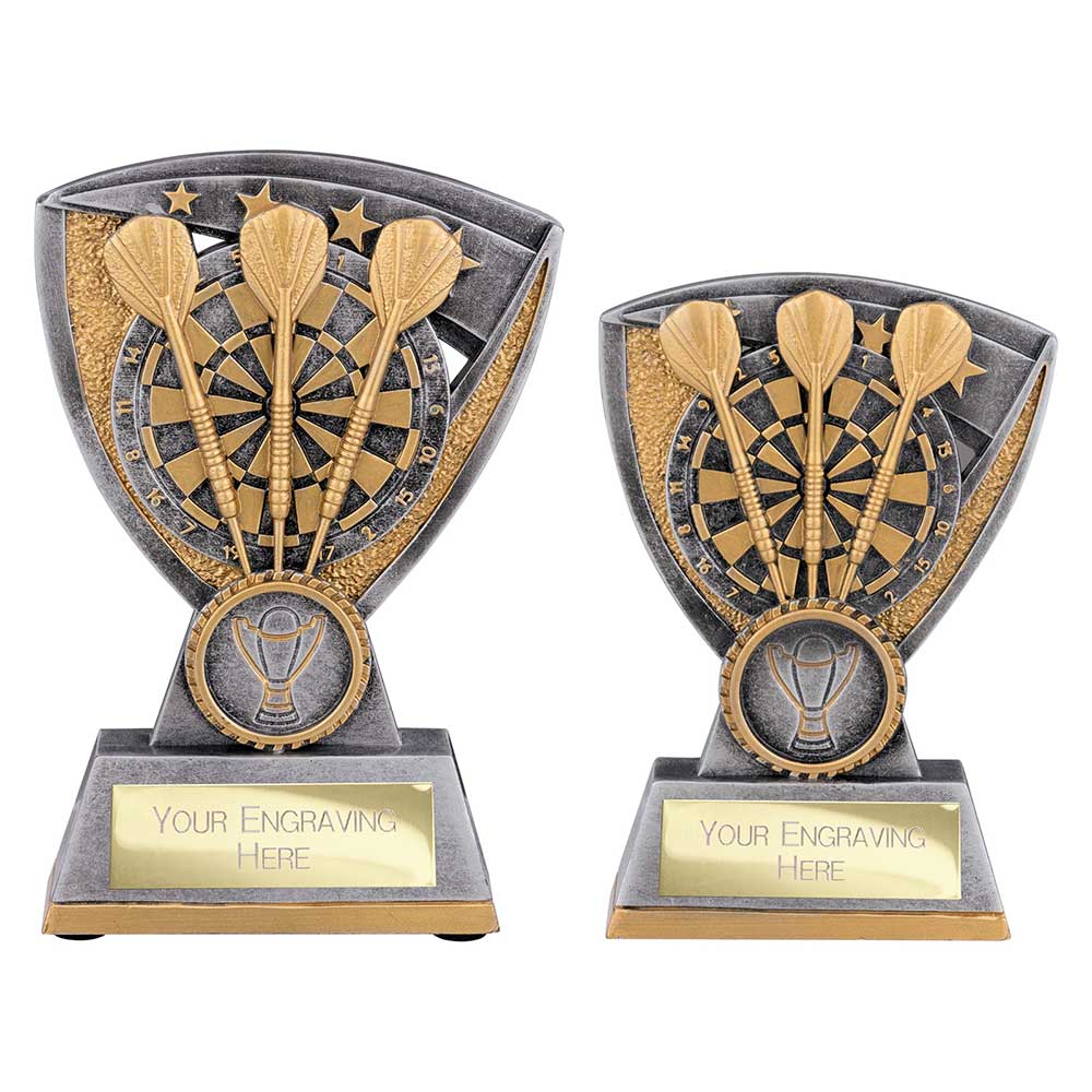 Optimum Darts Resin Award Antique Silver & Gold