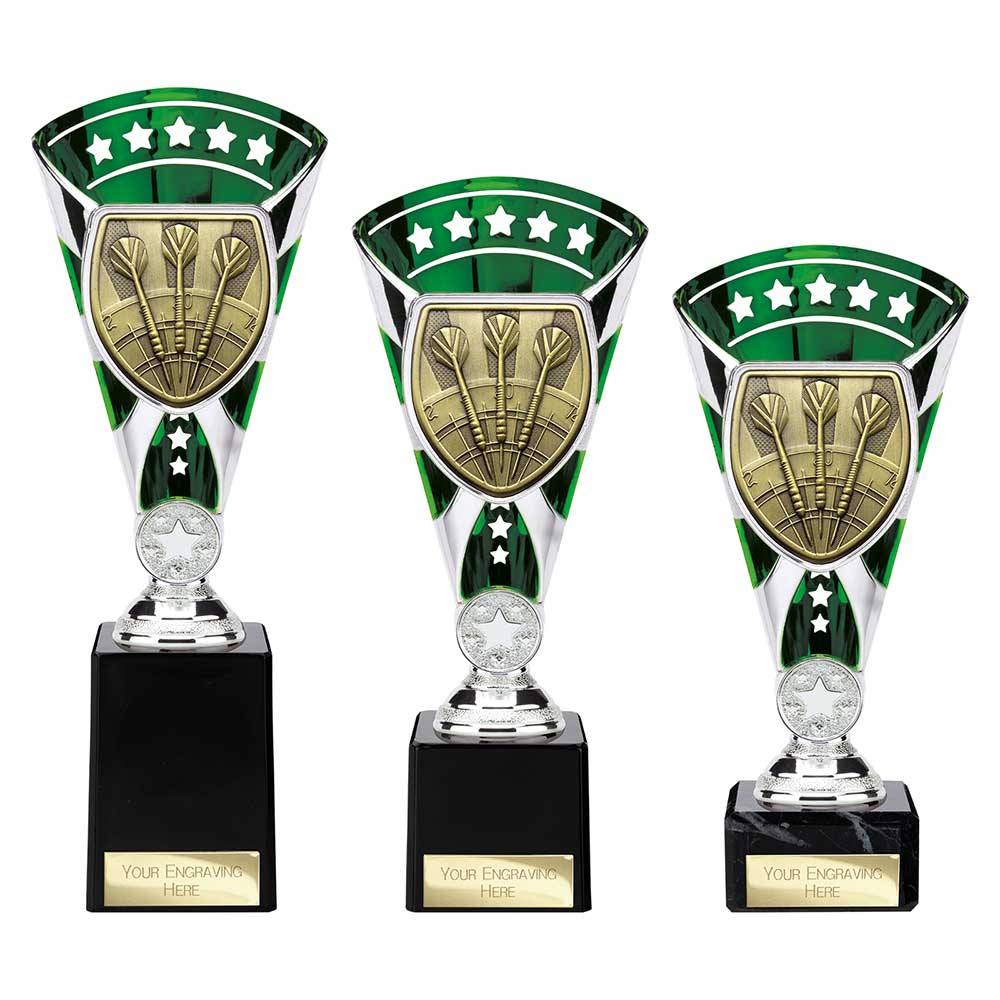 Cobra Star Cup Darts Silver & Green