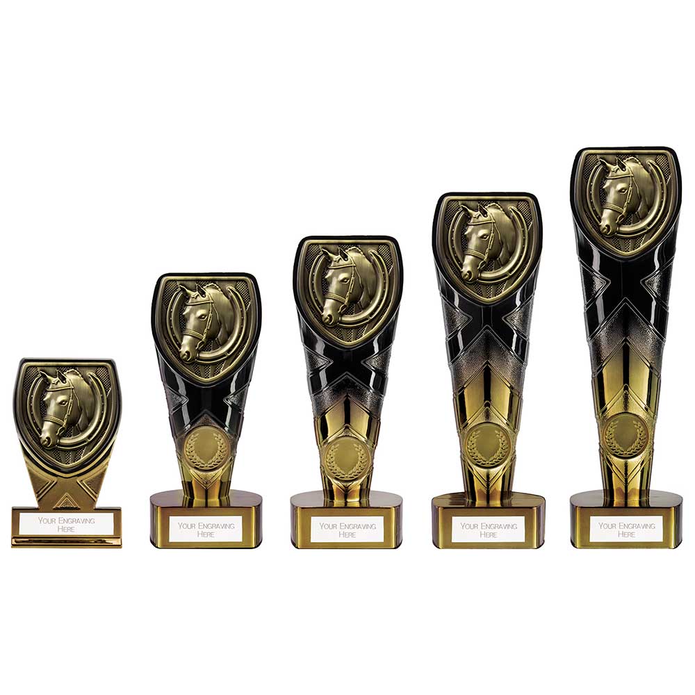 Fusion Cobra Equestrian Plaque Award Black & Gold