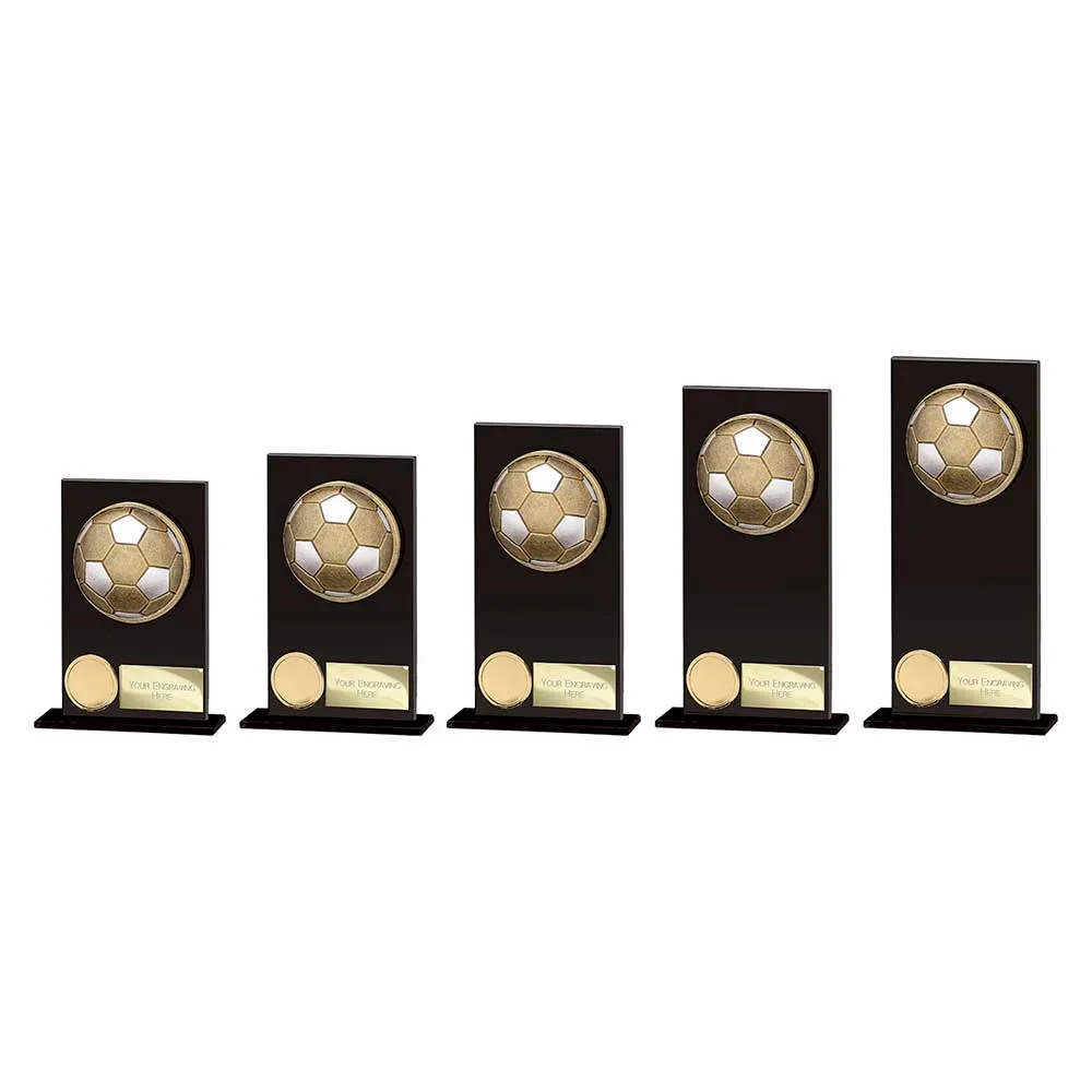 Ikon Hero Football Glass Award Jet Black