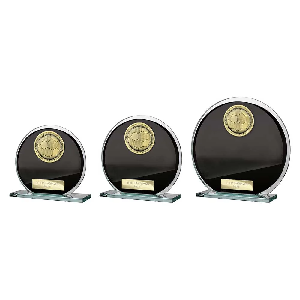 Seismic Superstar Football Circle Plaque Black & Silver