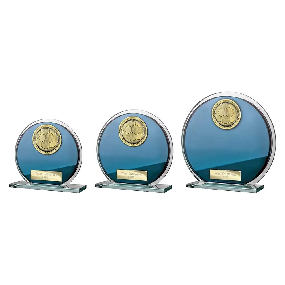 Seismic Superstar Football Circle Plaque Blue & Silver