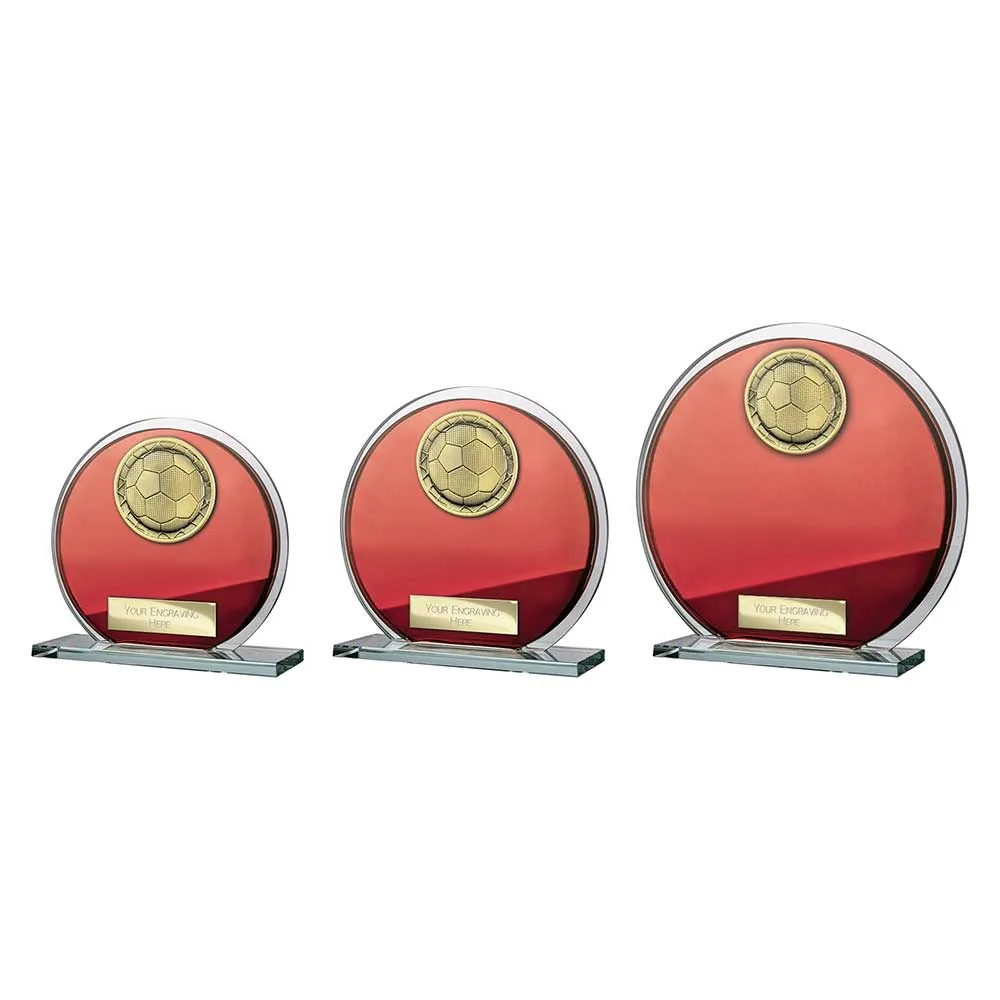 Seismic Superstar Football Circle Plaque Red & Silver