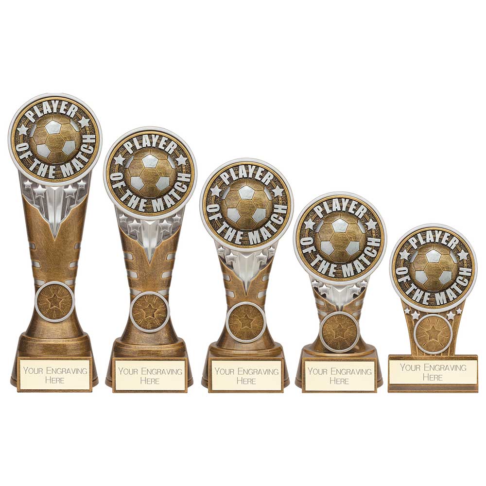 Ikon Tower Player of the Match Plaque Antique Silver & Gold