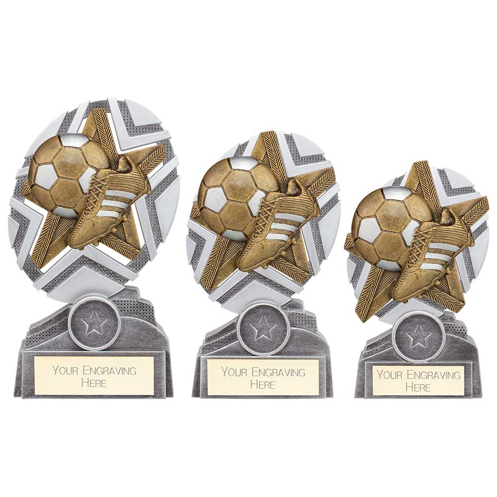 The Stars Football Plaque Award Silver & Gold