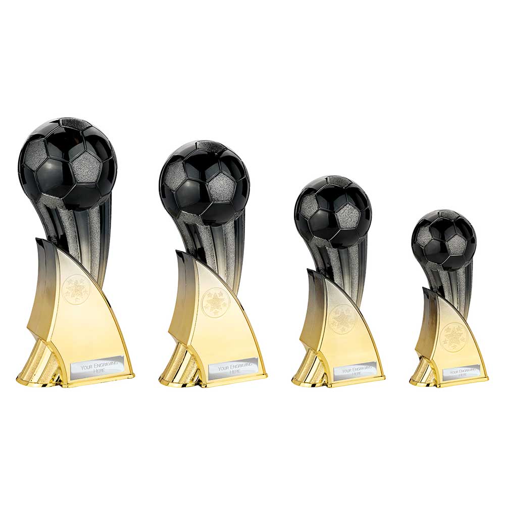The Firestorm Football Heavyweight Carbon Black to Gold