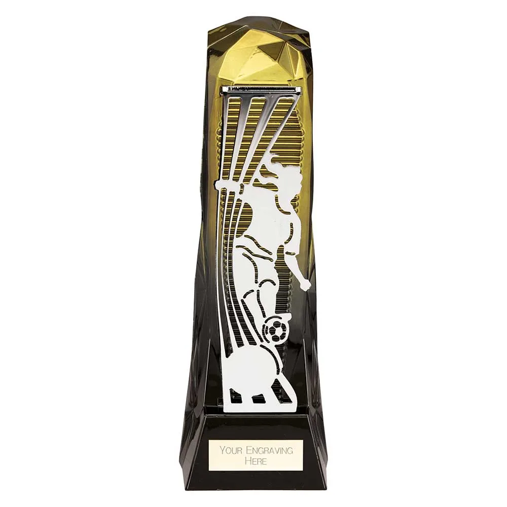 Shard Football Female Award Gold & Carbon Black