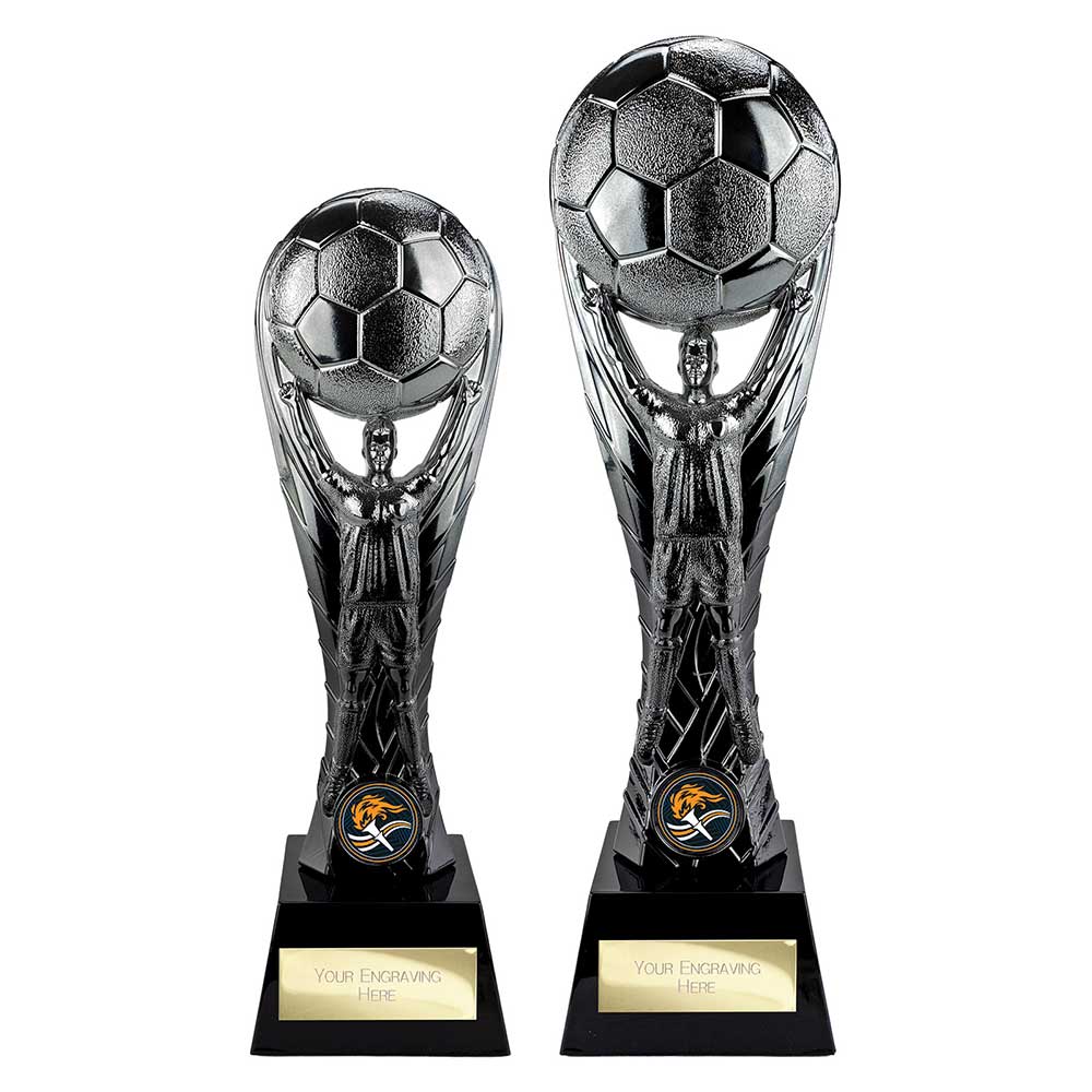 The Winning Goal Football Award Gunmetal Carbon Black &