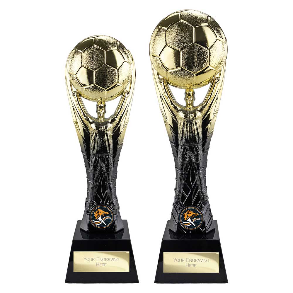 The Winning Goal Football Award Gold & Carbon Black