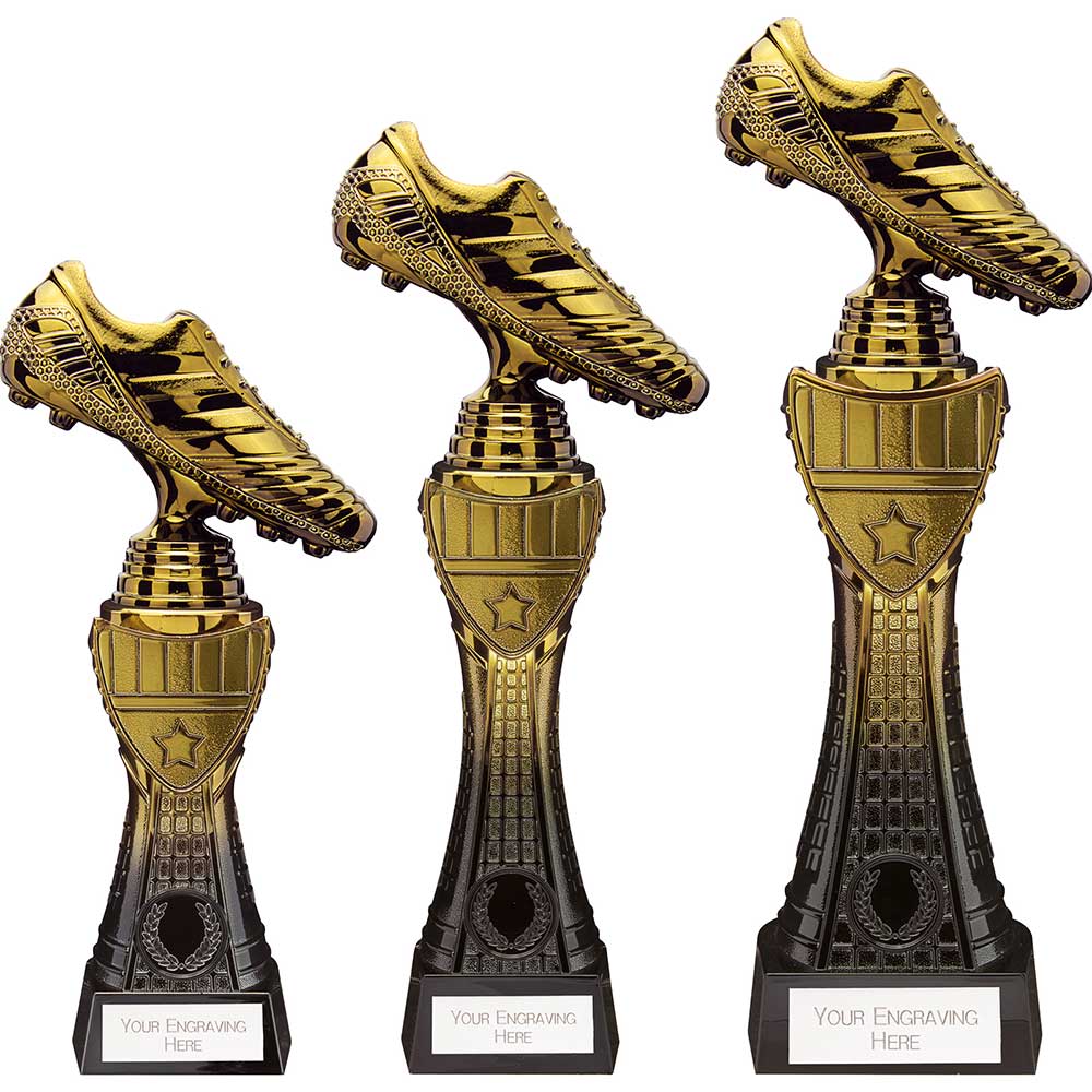 Fusion Viper Tower Football Boot Black & Gold