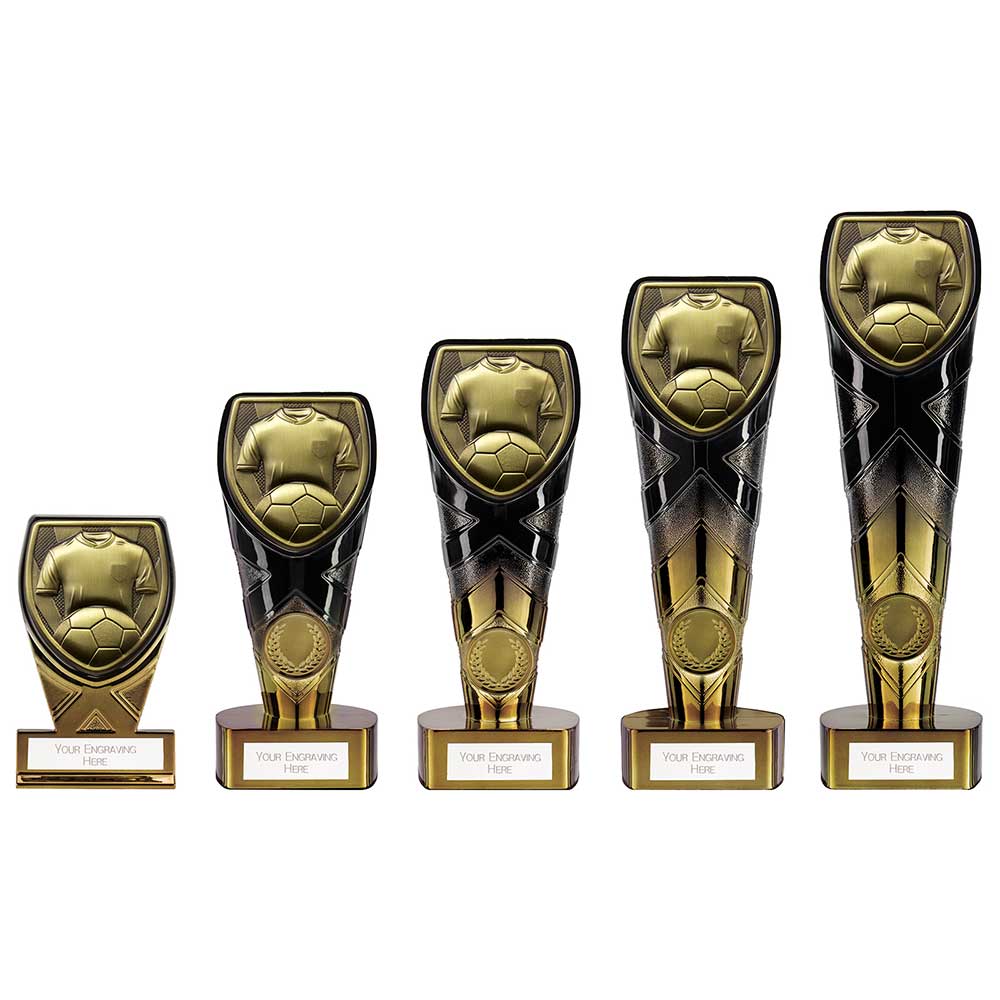 Fusion Cobra Football Shirt Plaque Award Black & Gold