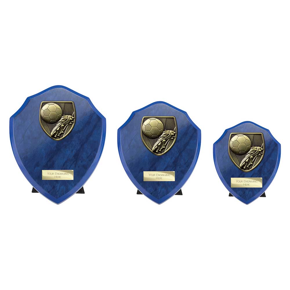 Cobra Shield Football Boot & Ball Award Azure Blue