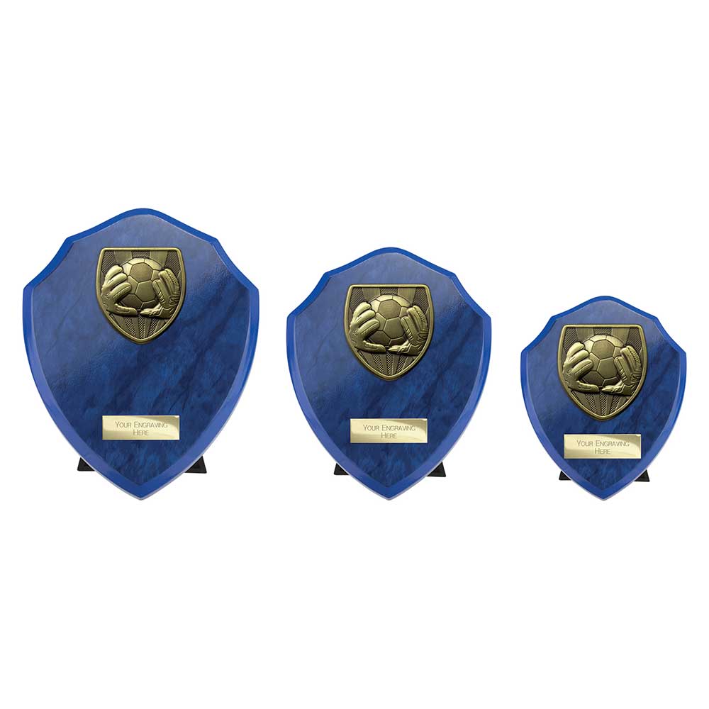Cobra Shield Football Goal Keeper Award Azure Blue