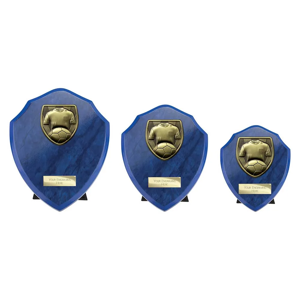 Cobra Shield Football Shirt & Ball Award Azure Blue