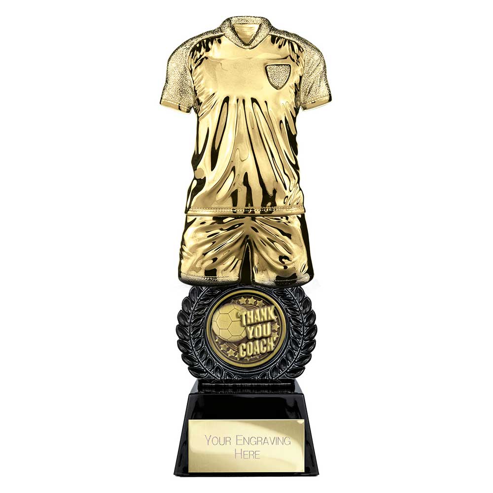 Intensity Football Thank You Coach Award Gold & Carbon Black
