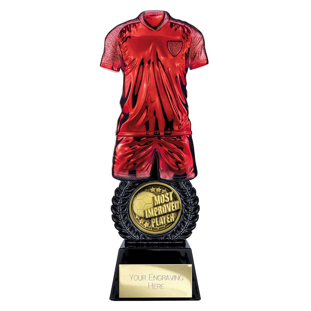 Intensity Football Most Improved Award Red & Carbon Black