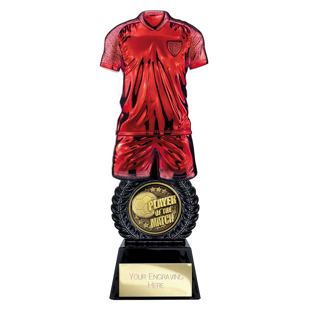 Intensity Football Player of Match Award Red & Carbon Black