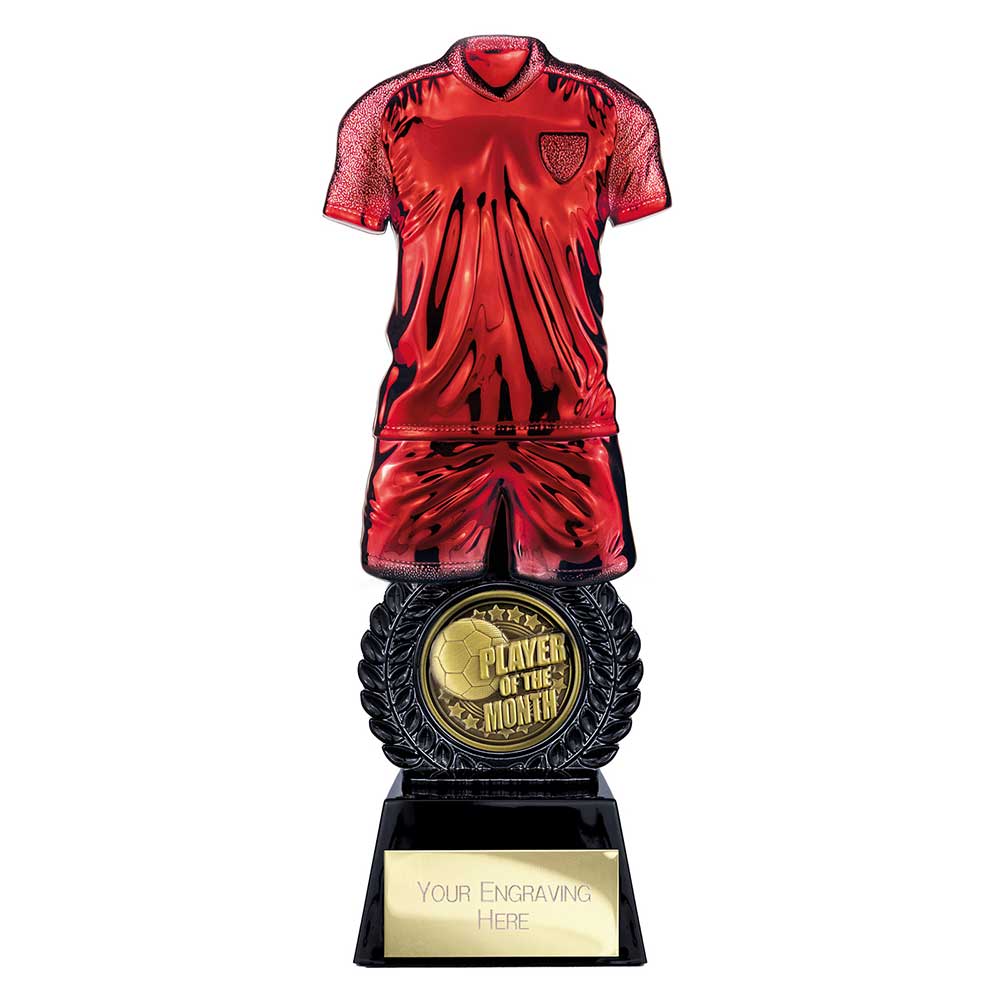 Intensity Football Player of Month Award Red & Carbon Black